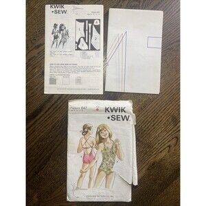 VTG Kwik Sew #647 Girls Swimsuit Pattern Size 8 10 12 14 Chest 27" - 33" UNCUT